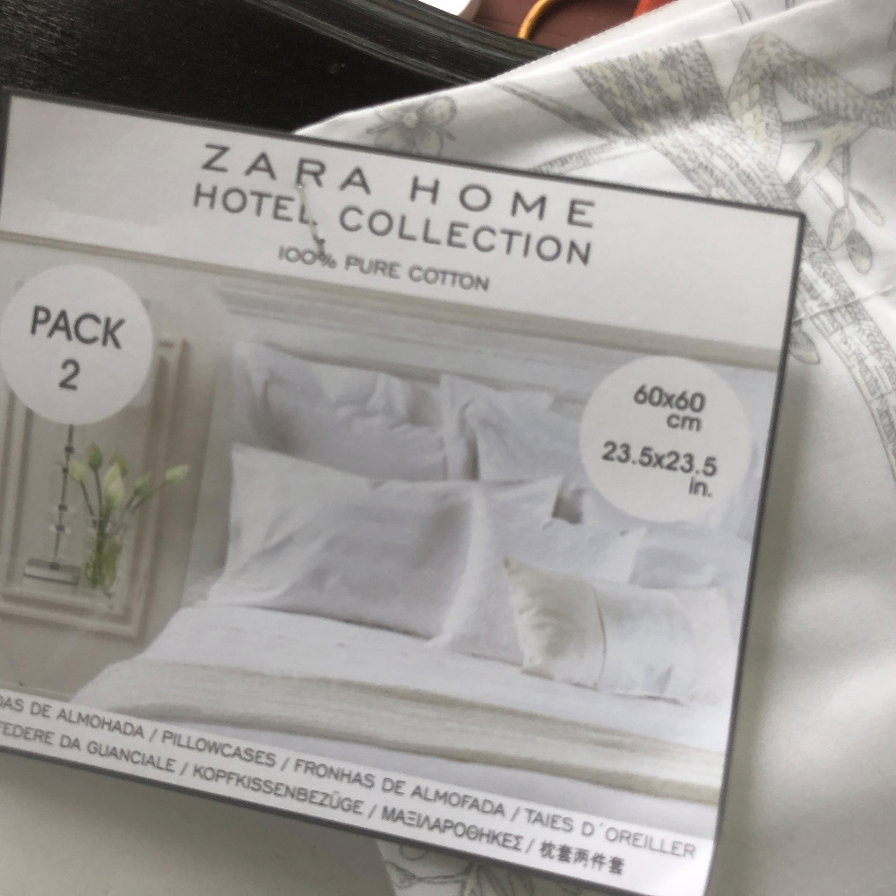 Zara Home Hotel Collection Iguana Pillowcases